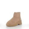 Bottines beiges en cuir